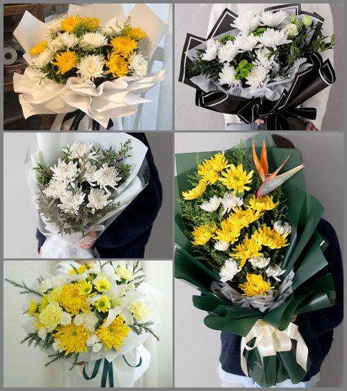 山东莱芜莱城区羊里镇闫王石村白事花束代送